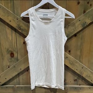 Athleta Cream Ribbed Tank Top Athletic Outdoor Activewear Adventure Loungewear
